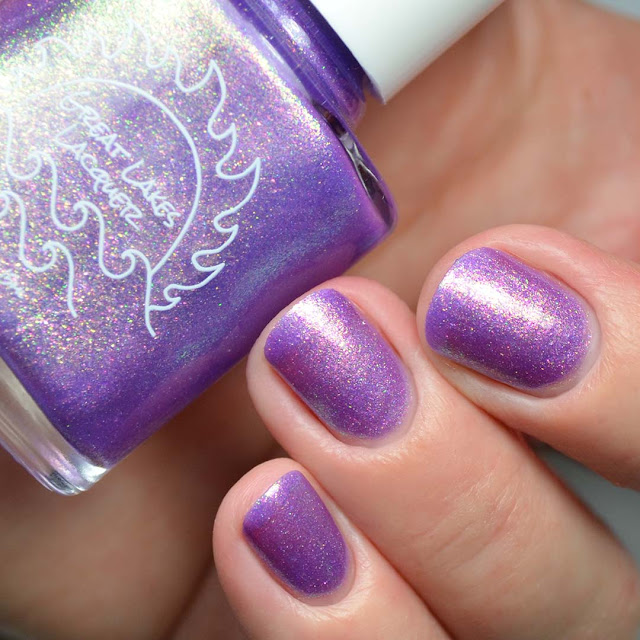 purple shimmer nail polish