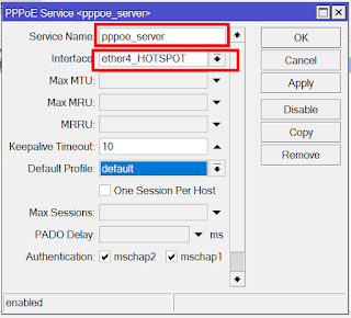 Konfigurasi PPPoE Service Mikrotik