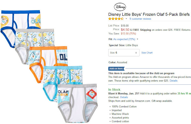 http://www.amazon.com/Handcraft-Little-Frozen-Briefs-Assorted/dp/B00OBDZ9L2/ref=sr_1_35?m=ATVPDKIKX0DER&s=apparel&ie=UTF8&qid=1453197268&sr=1-35&nodeID=1040666&refinements=p_89%3ADisney%2Cp_6%3AATVPDKIKX0DER