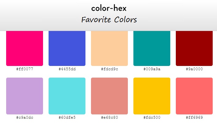 Contoh Kode Warna HTML Keren thoriq blog