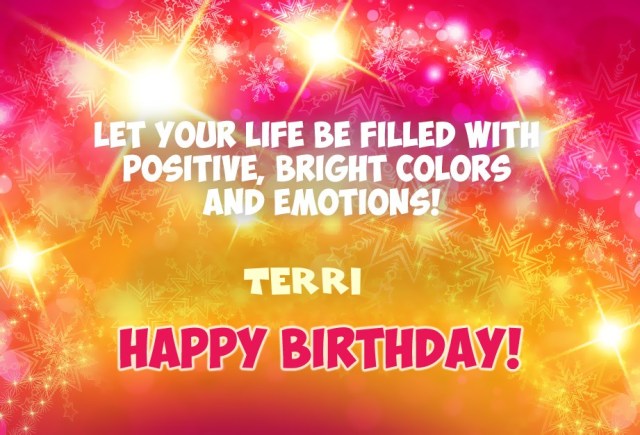 happy birthday terri image