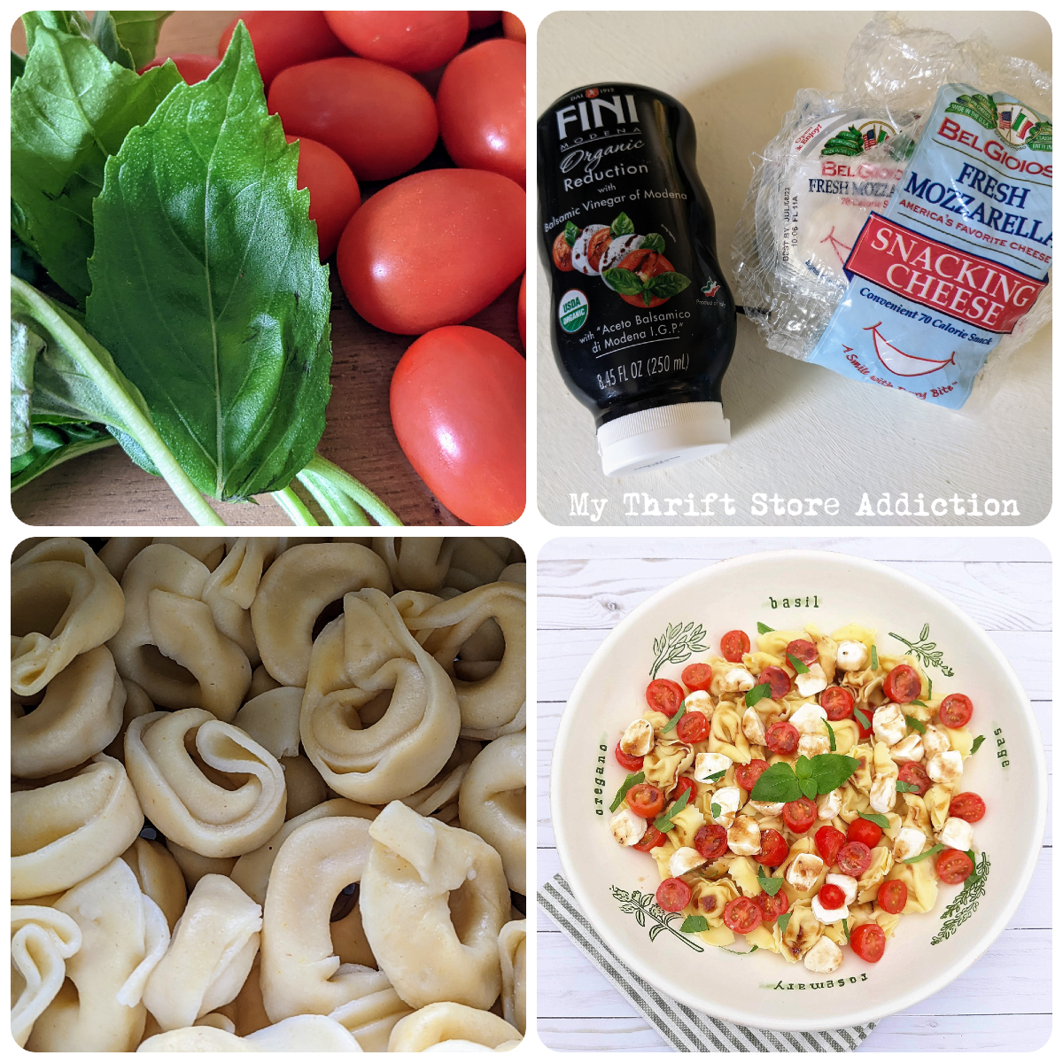 Caprese tortellini salad