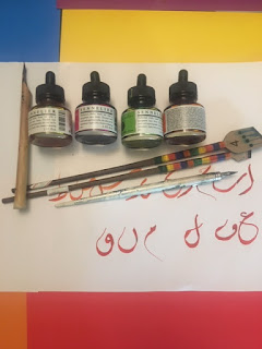 calligraphy qalam pens inks dipwells
