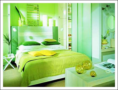 Interior  Room Design on Future House Design  Stylish With Interior Green Bedroom Design