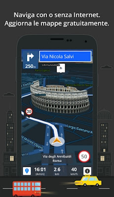 NAVIGATORE GPS ANDROID CON AGGIORNAMENTO MAPPE GRATUITE