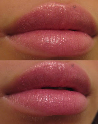 Mac Lady Gaga Lipstick Swatch. Above are lip swatches up