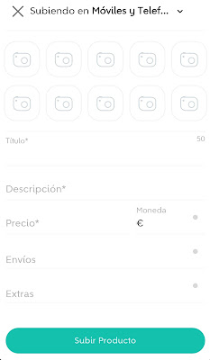 Subir producto wallapop