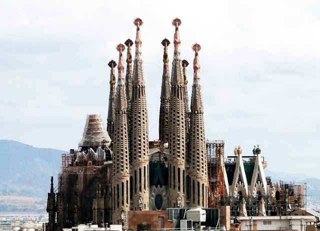 Gaudi's Sagrada Família (Church of the Holy Family) in Barcelona Spain   which has taken more than a century to build and will not be completed until 2026.