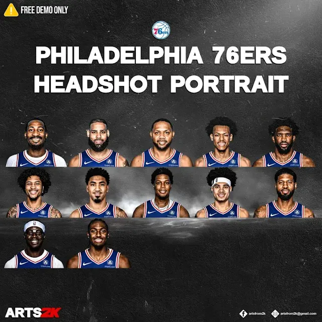 NBA 2K25 Philadelphia 76ers Headshots
