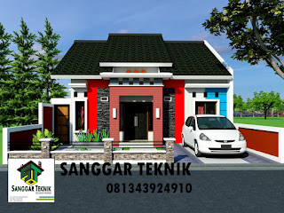  GAMBAR DESAIN RUMAH  MINIMALIS 8 x 8.75 METER