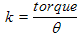 angular spring constant