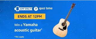 Amazon Quiz Time-Answer & Win Yamaha Acoustic Guitar