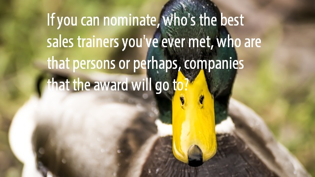 The best sales trainers that you can nominate