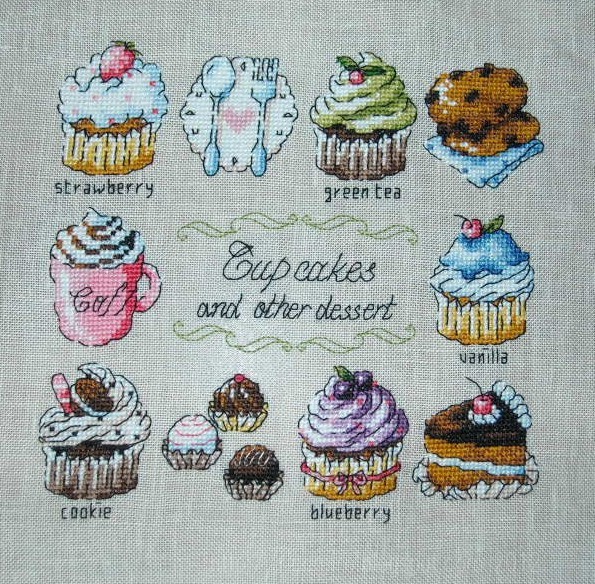 Cupcakes e dolci a punto croce