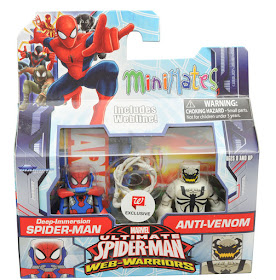 Walgreens Exclusive Marvel Animated Universe Minimates Series 4 - Deep Immersion Spider-Man with Anti-Venom, Scarlet Spider with Green Goblin, Speed Force Hulk with Speed Demon, & Iron Skull with Doctor Spectrum