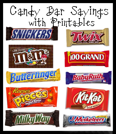 Candy Bar Printables