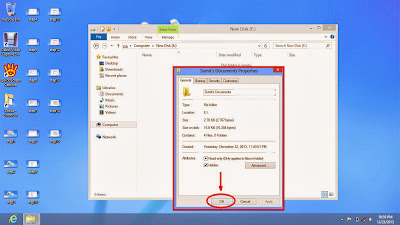 Learn how to hide files and folders in windows 8 step16