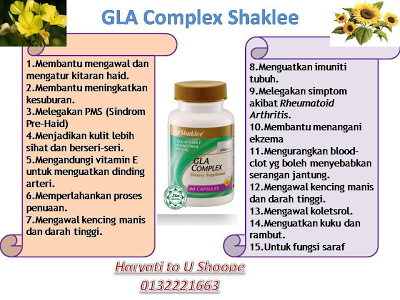 Vitamin Yati: GLA Complex Shaklee - Kelebihan dan Kebaikan