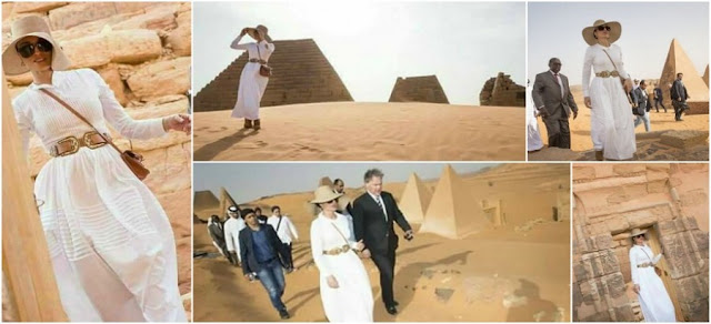 صور السودان - زيار الشيخة موزا لاهرامات السودان