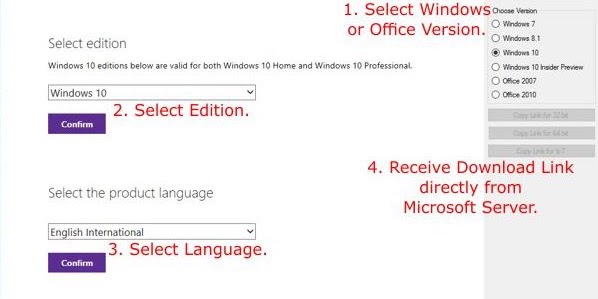 Công cụ tải Windows và Office ISO từ máy chủ Microsoft