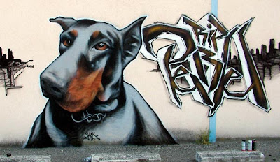 graffiti animals,dog