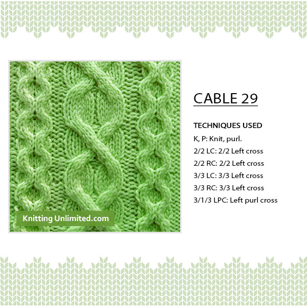 Cable 29, 37 stitches