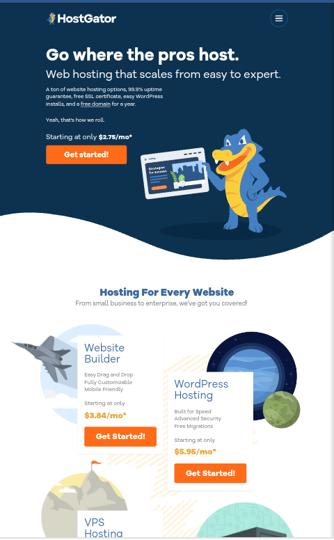 HostGator web hosting