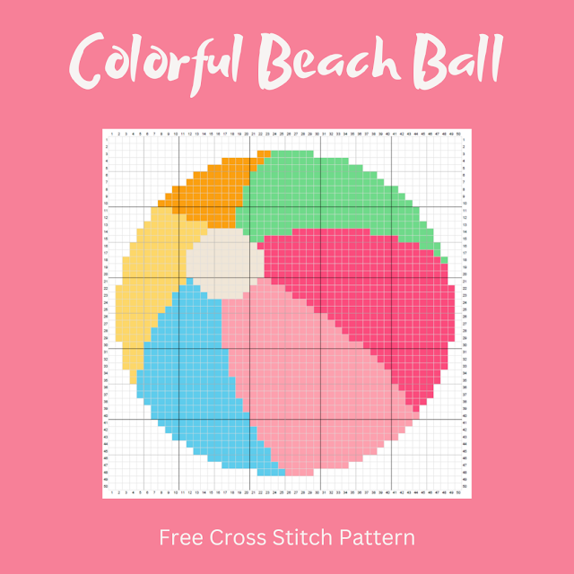 Colorful Beach Ball - Free Cross Stitch Pattern