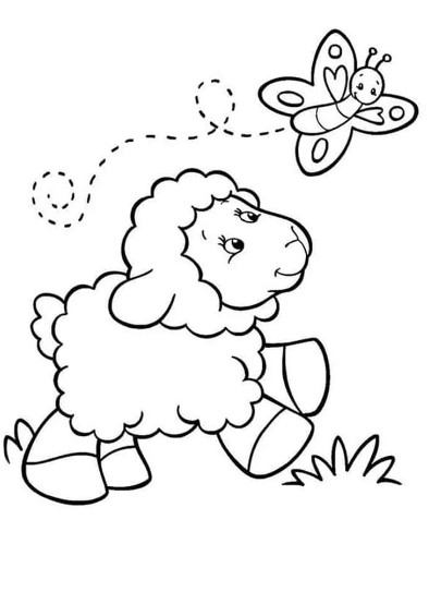 Printable Sheep Colouring Pages PDF