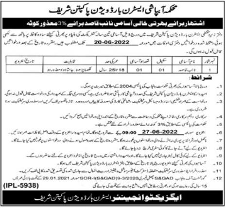 Naib Qasid Post in Irrigation Department Jobs 2022 | Pak Jobs