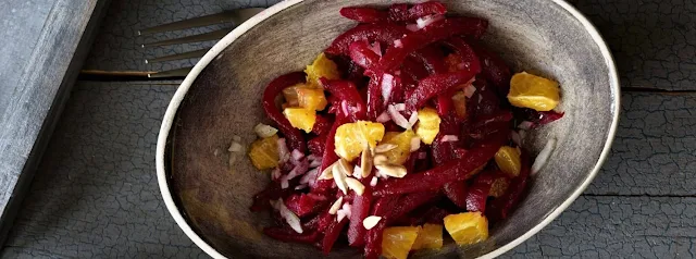 Beetroot and orange salad