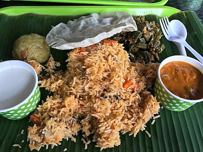 Sri Lukshmi Naarashimhan, vegetable briyani meal