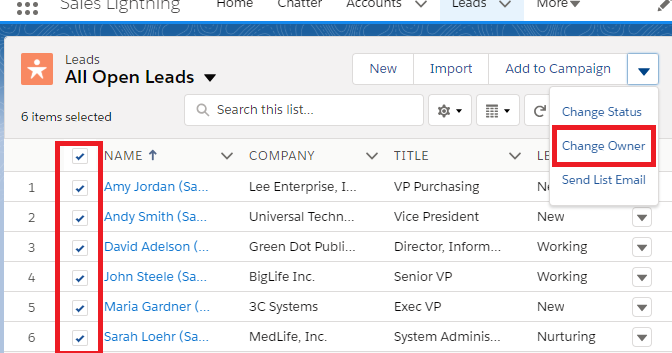 Infallibletechie Change Owner To Multiple Records In Salesforce