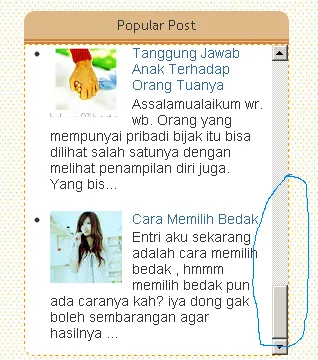 Cara membuat scroll box pada popular posts