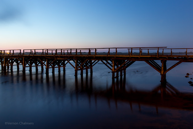 Old Wooden Bridge Woodbridge Island After Sunset Copyright Vernon Chalmers