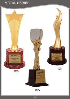 wholesale supplier of promotional corporate metal trophies logo trophies in delhi.