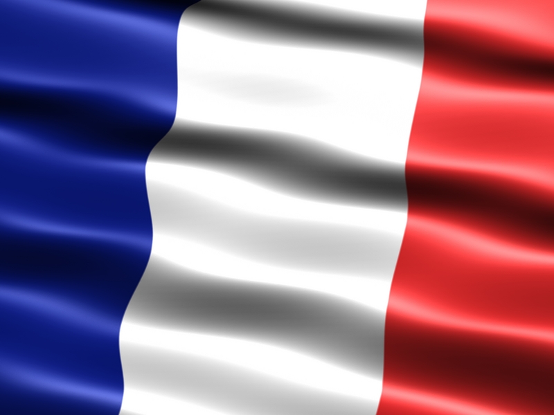 flag of france in 1600. lady who came to France at