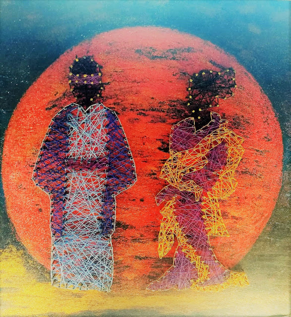 string art Chinese couple