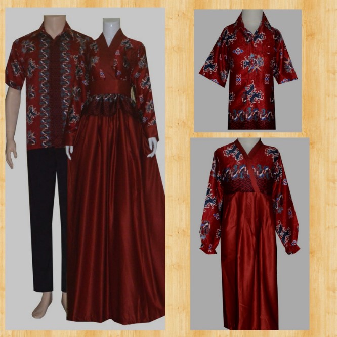 10 Model  Baju  Batik  Couple  Gamis Elegan  Terbaru 2021