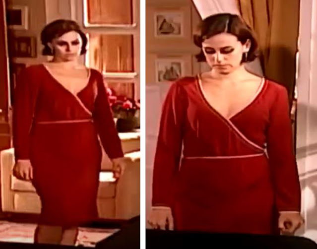 Vestido vermelho em O clone