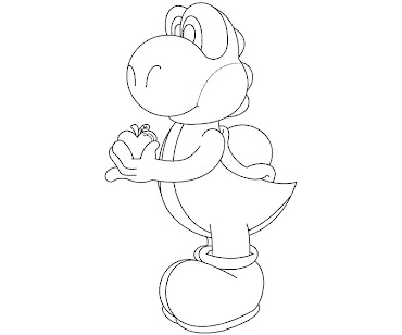 #3 Yoshi Coloring Page