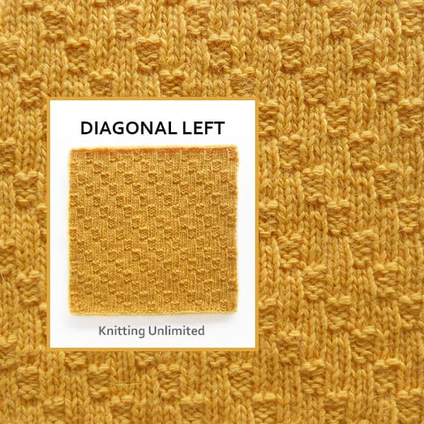 Diagonal Knit Purl Block 50
