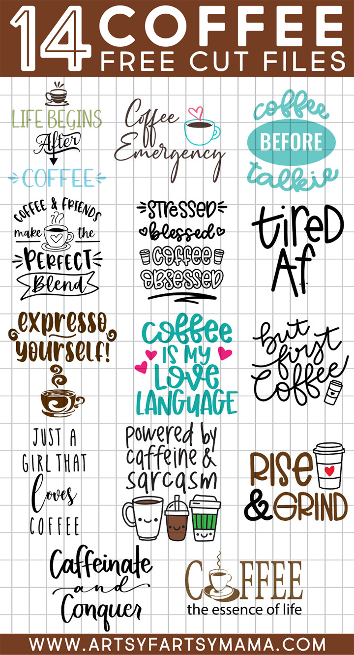 14 FREE Coffee-Themed SVG Cut Files