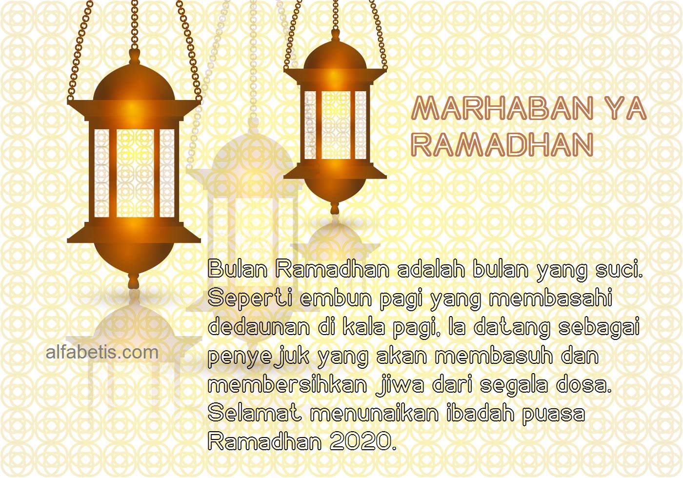 Gambar Kartu Ucapan Marhaban Ya Ramadhan 2021 1442 H Alfabetis