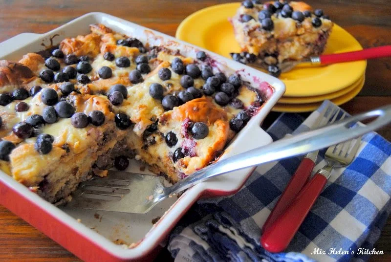 Blueberry Sausage Breakfast Bake at Miz Helen's Country Cottage