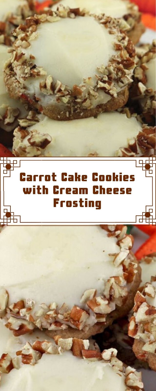 Carrot Cake Cookies with Cream Cheese Frosting