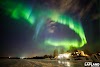 Keindahan aurora borealis di Langit Finlandia