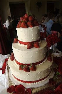 Tortas de Boda Blanco y Rojo, parte 4