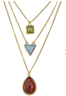 Teardrop Geometric Shape Pendant Multilayer Chain Necklace, ogrlica, lančić, lijepo, dugi lančić, duga ogrlica, na layere, drugačije, stil, jeftino, dresslily, cool, poklon, što pokloniti, nakit, ljubitelji nakita, wonderful, cheap, online shop
