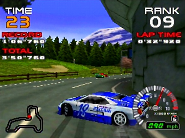 Ridge Racer 64 Blue Nebula Ray Drifting Day Time